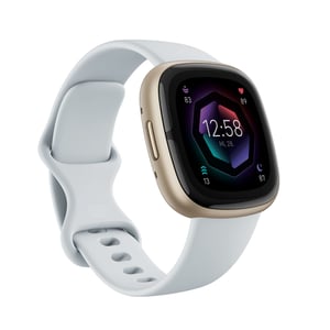 Fitbit Sense 2 pametni sat s ugrađenim GPS-om, EKG-om i upravljanjem stresom, analizom spavanja, maglovito plava/zlatni aluminij, kompatibilan s Androidom i iOS-om