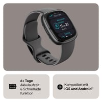 Inteligentné hodinky Fitbit Sense 2 s GPS, EKG a správou stresu, Shadow Grey/grafitový hliník, kompatibilné s Android a iOS, monitorovanie spánku a zdravia 3
