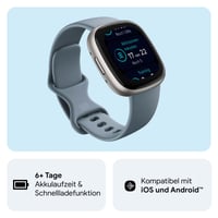 Inteligentné hodinky Fitbit Versa 4 so vstavaným GPS, 6-dňovou výdržou batérie, vodotesné, fitness tracker kompatibilný s Androidom a iOS 3