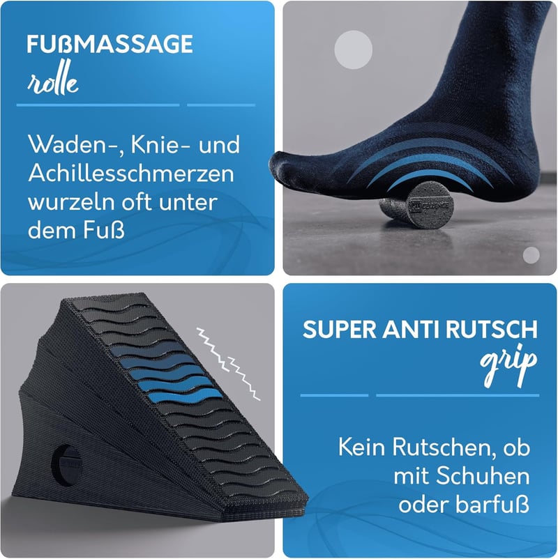 FITCELLENCE Lábikra Nyújtó Készlet 4 Részes Masszázshengeres Hordtáskával