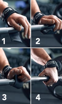 Fitgriff Elite Straps 2.0 Zdvíhacie popruhy s gumovou výstelkou – Silový tréning, kulturistika, fitness – Čierne, veľkosť M/L – Pánske a dámske popruhy na vzpieranie 2