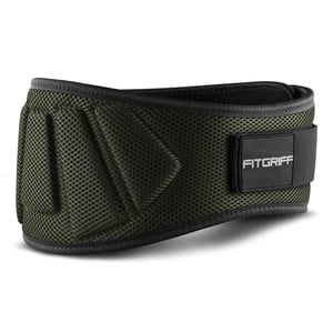 FITGRIFF Pojas za dizanje utega - Remen za trening za bodybuilding, powerlifting, CrossFit (Army Green, XS)