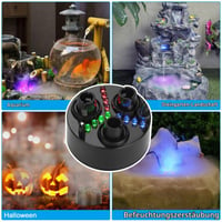 FITNATE ultrazvučni ovlaživač s 3 glave, 1500 ml/h, stroj za maglu za vrtno jezerce za Halloween, unutarnja i vanjska dekoracija 3