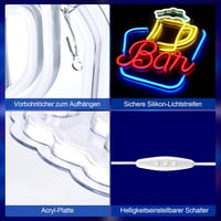 FITNATE LED Bár Dekoráció, USB Neon Világító Felirat, Állítható Fényerővel, Falra Szerelhető, Parti, Hálószoba, Éjszakai Klub Dekorációhoz 4