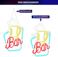 FITNATE LED Bár Dekoráció, USB Neon Világító Felirat, Állítható Fényerővel, Falra Szerelhető, Parti, Hálószoba, Éjszakai Klub Dekorációhoz 6