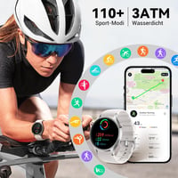 Fitpolo Okosóra 1.32" AMOLED Kijelző, 110+ Sportmód, Pulzusmérő, SpO2, Alvásmonitor, iOS/Android 5
