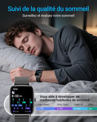 Fitpolo Okosóra 1.85" Szívritmus Monitor SpO2 110+ Sportmód IP68 Vízálló iOS Android 4