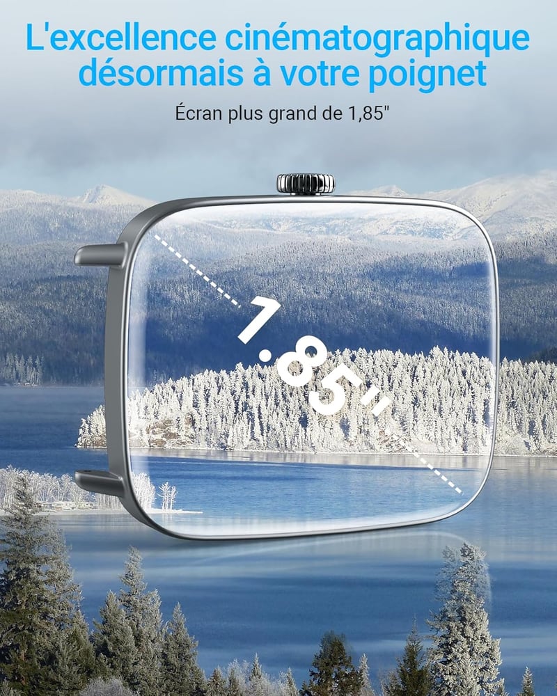 Fitpolo Okosóra 1.85" Szívritmus Monitor SpO2 110+ Sportmód IP68 Vízálló iOS Android