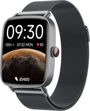 Fitpolo Okosóra 1.85" Szívritmus Monitor SpO2 110+ Sportmód IP68 Vízálló iOS Android