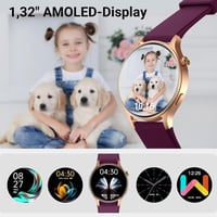 Fitpolo Okosóra Női Kerek 1.32" AMOLED Kijelző 110+ Sportmód Pulzusmérő SpO2 Alvásmonitor 6