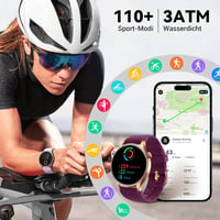 Fitpolo Okosóra Női Kerek 1.32" AMOLED Kijelző 110+ Sportmód Pulzusmérő SpO2 Alvásmonitor 5