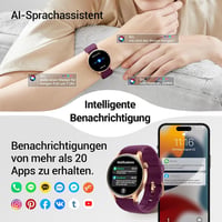 Fitpolo Okosóra Női Kerek 1.32" AMOLED Kijelző 110+ Sportmód Pulzusmérő SpO2 Alvásmonitor 3