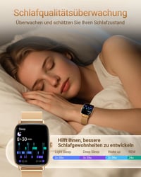 Inteligentné hodinky Fitpolo pre ženy aj mužov s funkciou telefonovania, 1,85-palcový dotykový displej, 100+ športových režimov – Poškriabaný displej (stav: pozri 2. obrázok) 5