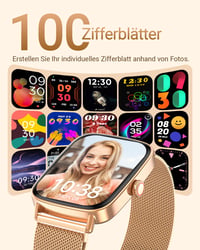 Inteligentné hodinky Fitpolo pre ženy aj mužov s funkciou telefonovania, 1,85-palcový dotykový displej, 100+ športových režimov – Poškriabaný displej (stav: pozri 2. obrázok) 7