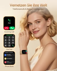 Inteligentné hodinky Fitpolo pre ženy aj mužov s funkciou telefonovania, 1,85-palcový dotykový displej, 100+ športových režimov – Poškriabaný displej (stav: pozri 2. obrázok) 3