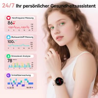 Inteligentné hodinky Fitpolo pre ženy s AMOLED displejom, Bluetooth hovormi, AI hlasovým asistentom, 120+ športovými režimami, vodotesnosťou IP68, meraním SpO2, krokomerom a sledovaním spánku 4