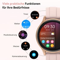 Inteligentné hodinky Fitpolo pre ženy s AMOLED displejom, Bluetooth hovormi, AI hlasovým asistentom, 120+ športovými režimami, vodotesnosťou IP68, meraním SpO2, krokomerom a sledovaním spánku 8