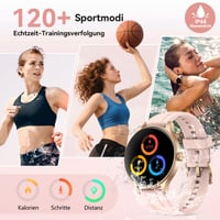 Inteligentné hodinky Fitpolo pre ženy s AMOLED displejom, Bluetooth hovormi, AI hlasovým asistentom, 120+ športovými režimami, vodotesnosťou IP68, meraním SpO2, krokomerom a sledovaním spánku 5