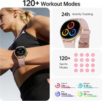 Inteligentné hodinky Fitpolo pre ženy s AMOLED displejom, Bluetooth hovormi, AI hlasovým asistentom, 120+ športovými režimami, vodotesnosťou IP68, meraním SpO2, krokomerom a sledovaním spánku 9