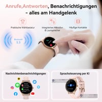 Inteligentné hodinky Fitpolo pre ženy s AMOLED displejom, Bluetooth hovormi, AI hlasovým asistentom, 120+ športovými režimami, vodotesnosťou IP68, meraním SpO2, krokomerom a sledovaním spánku 3