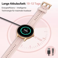Inteligentné hodinky Fitpolo pre ženy s AMOLED displejom, Bluetooth hovormi, AI hlasovým asistentom, 120+ športovými režimami, vodotesnosťou IP68, meraním SpO2, krokomerom a sledovaním spánku 6