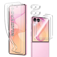 Ochranná sada na displej Fitudoos pre Samsung Galaxy Z Flip 8 – 2× mäkká TPU vnútorná fólia + 2× HD tvrdené sklo + 2× kryt na fotoaparát, bez bublín 1