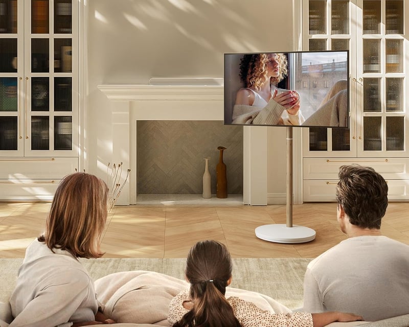 FITUEYES Mobil TV Állvány 24-48 Hüvelyk Televízióhoz Görgős Forgatható 90° Képernyő Kompakt Helytakarékos Iroda Hálószoba Nappali
