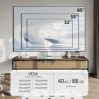 FITUEYES TV Állvány 32-65 Colos Televíziókhoz - Állítható Magasságú, Forgatható, Max. VESA 600x400, Fehér Edzett Üveg, 40kg Teherbírás 2