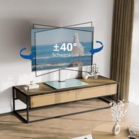 FITUEYES TV Állvány 32-65 Colos Televíziókhoz - Állítható Magasságú, Forgatható, Max. VESA 600x400, Fehér Edzett Üveg, 40kg Teherbírás 3