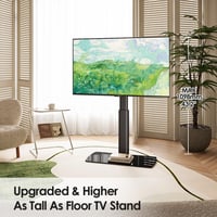 FITUEYES Univerzális TV Állvány 43-85 Colos Lapos és Ívelt TV-khez, 50 kg Teherbírás, Forgatható, Állítható Magasság, VESA 600x400 3