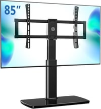 FITUEYES Univerzális TV Állvány 43-85 Colos Lapos és Ívelt TV-khez, 50 kg Teherbírás, Forgatható, Állítható Magasság, VESA 600x400 1