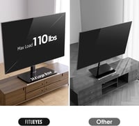 FITUEYES Univerzális TV Állvány 43-85 Colos Lapos és Ívelt TV-khez, 50 kg Teherbírás, Forgatható, Állítható Magasság, VESA 600x400 7