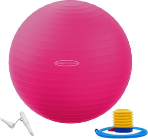 Fitvids gimnastička lopta nosivosti 90 kg, otporna na pucanje, s površinom protiv klizanja i brzom pumpom za vježbe jačanja