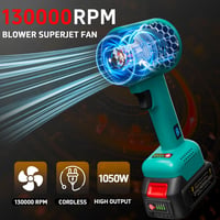 Fiutazge Akkumulátoros Levegőfúvó Makita 18V-hoz, 1050W Turbó Jet, 130000 RPM 2