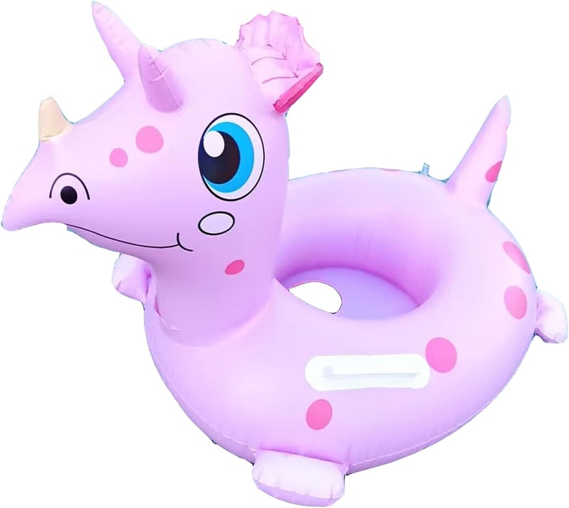 FiveMileBro Felfújható Úszógumi Babáknak 6-48 Hónapos Korig - Dinosaur (Pink)