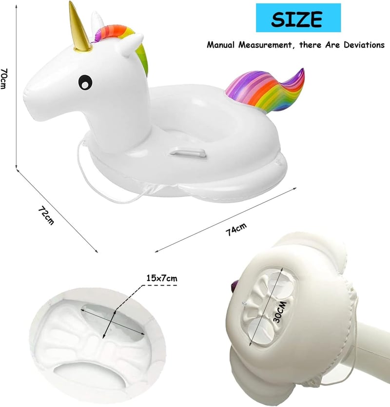 FiveMileBro Felfújható Úszógumi Babáknak 6-48 Hónapos Korig - Unicorn