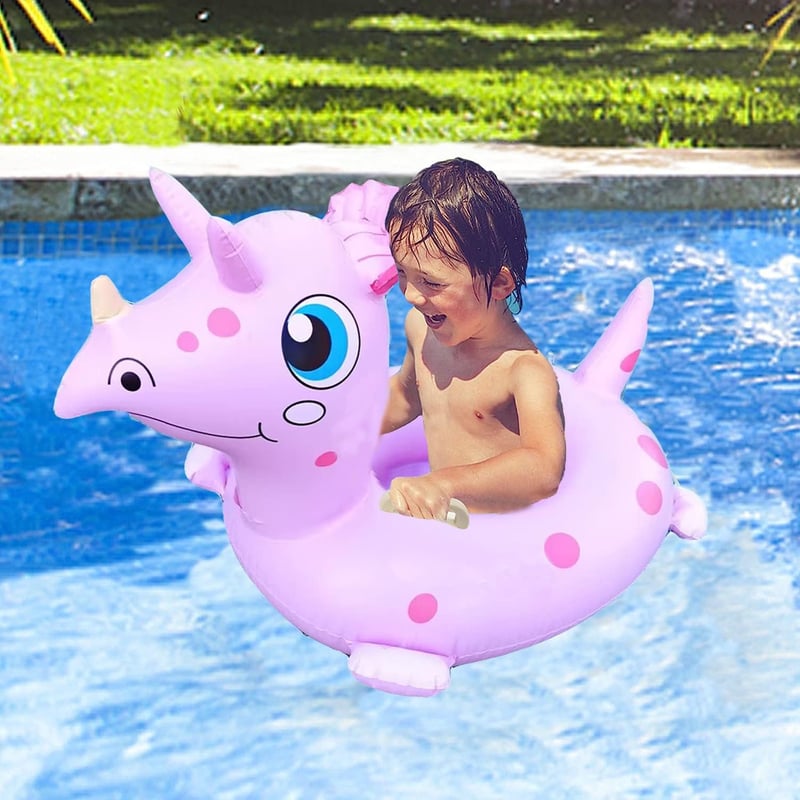 FiveMileBro Felfújható Úszógumi Babáknak 6-48 Hónapos Korig - Dinosaur (Pink)