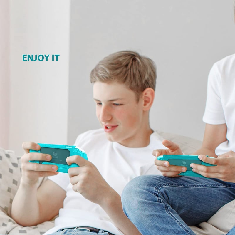 FIWWAT Nintendo Switch Lite védőtok kék, képernyővédővel és kézfogással - Für Nintendo Switch Lite 2019, Blue