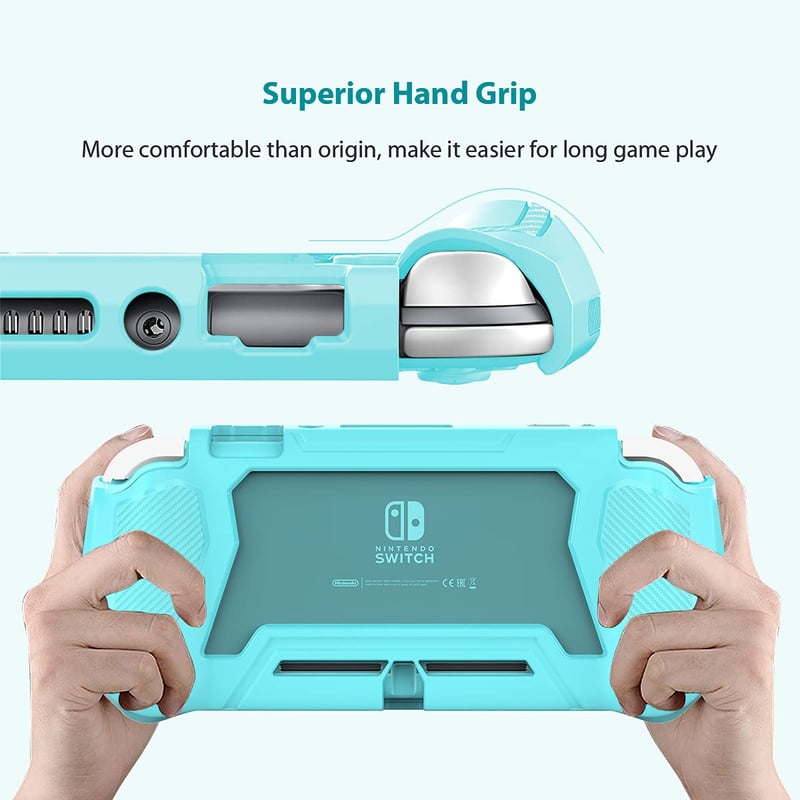 FIWWAT Nintendo Switch Lite védőtok kék, képernyővédővel és kézfogással - Für Nintendo Switch Lite 2019, Blue