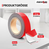 FIXCHORD Öntapadós Fémszalag 3m x 35mm Tonies és Mágneshez 3