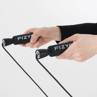 Coardă de sărit Fizyo pentru adulți, lungime reglabilă până la 311 cm, pentru copii și adulți, pentru menținerea sănătății și a rezistenței fizice, negru 6