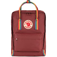 Unisex ruksak Fjällräven Kånken Rainbow – vôlovo červený/dúhový vzor 1