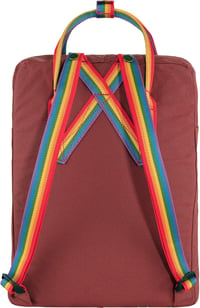 Unisex ruksak Fjällräven Kånken Rainbow – vôlovo červený/dúhový vzor 3