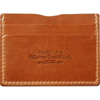 Kožené puzdro na karty Fjällräven Övik - hnedé (Leather Cognac) - 0,5x5,5x9,5 cm - unisex peňaženka 2
