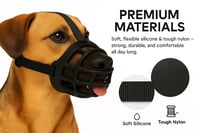Botniță din silicon Flamingo Benzo XL pentru câini de talie mare - reglabilă, moale, confortabilă - pentru dresaj, plimbări și vizite la veterinar 4