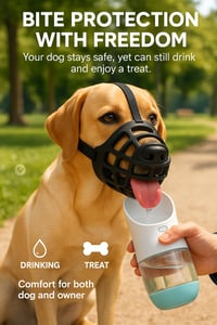 Botniță din silicon Flamingo Benzo XL pentru câini de talie mare - reglabilă, moale, confortabilă - pentru dresaj, plimbări și vizite la veterinar 2