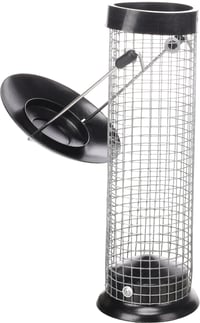 Hrănitoare pentru păsări Flamingo Dudley neagră – 22,5 cm – pentru arahide – metal vopsit electrostatic – capac detașabil 2