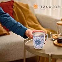 Flanacom 4 részes Boho kávéscsésze szett 300ml orientális mintás kerámia 7