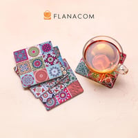 Flanacom Boho Kerámia Poháralátét Szett 6 db - Orientális Dizájn 5