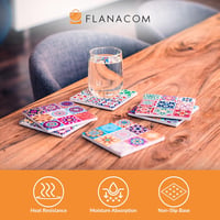 Flanacom Boho Kerámia Poháralátét Szett 6 db - Orientális Dizájn 4